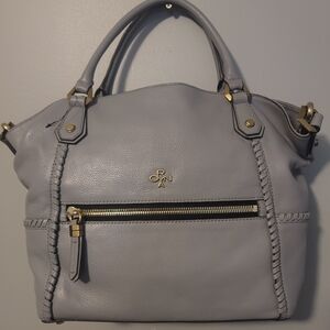 Royna Gray Leather Handbag